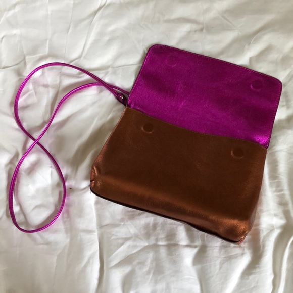 Metallic magenta and orange crossbody - Picture 1 of 4